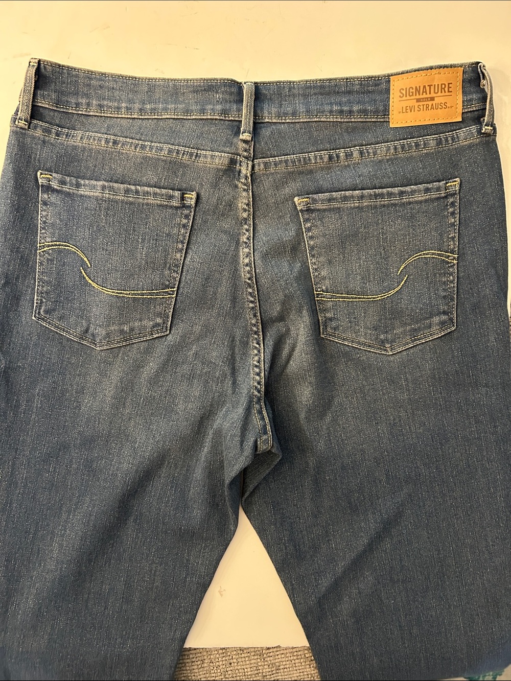 Signature gold Levi’s mod rise straight leg denim jeans W33 - Picture 9 of 14